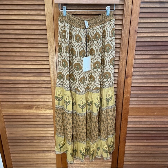 NWT Spell Chateau Maxi Skirt in Champagne size S - Picture 8 of 9